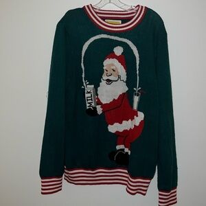 Tipsy Elves Big Booty Santa Milk Ugly Christmas Sweater XL
